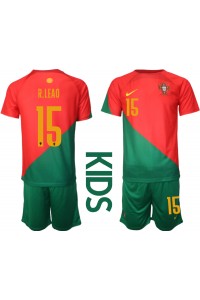 Fotbalové Dres Portugalsko Rafael Leao #15 Dětské Domácí Oblečení MS 2022 Krátký Rukáv (+ trenýrky)